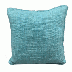 40cm Cushion Cover w/Piping - Aqua